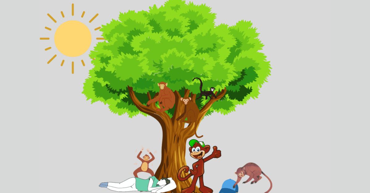 Cap Seller And Monkey Story Image